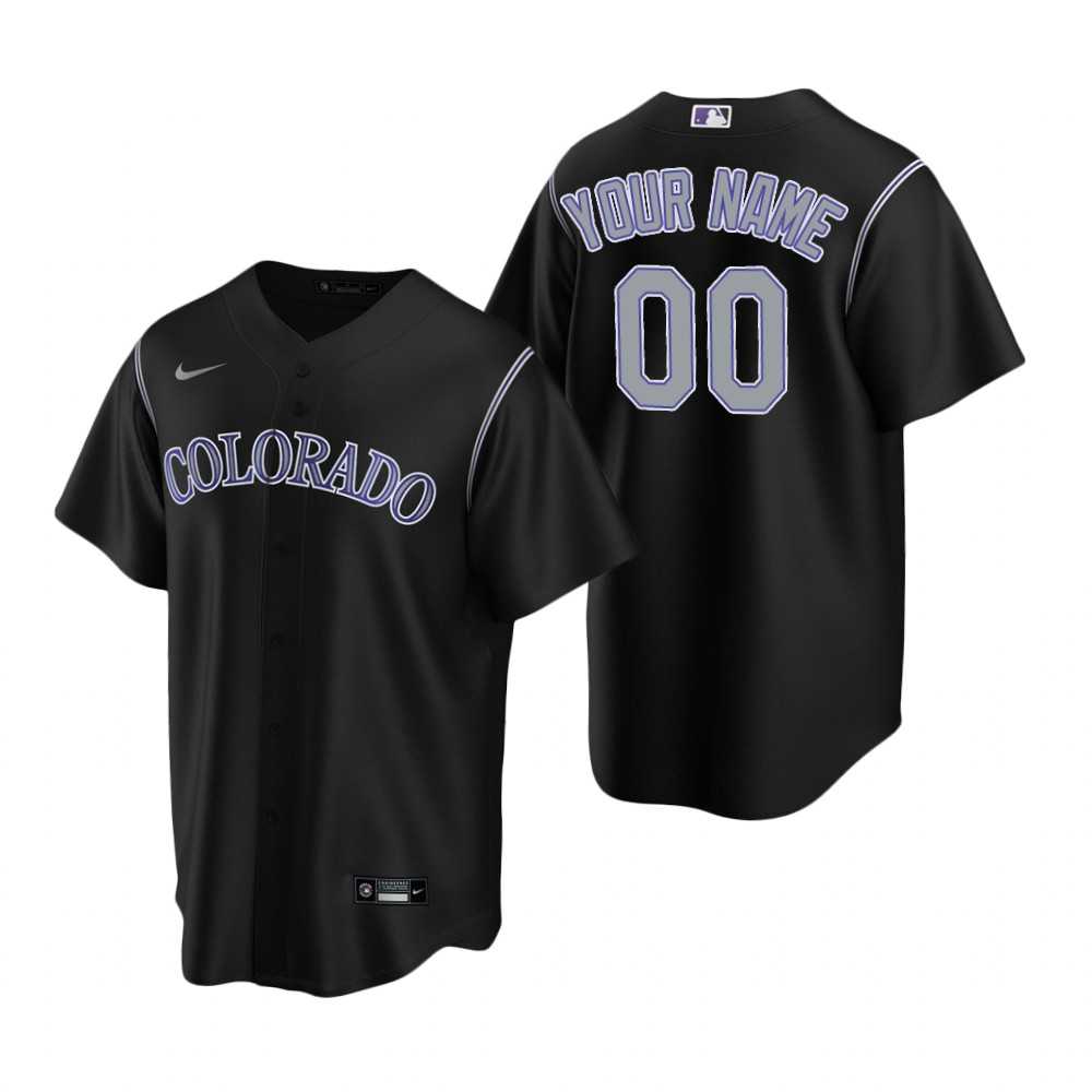 Colorado Rockies Customized Nike Black Stitched MLB Cool Base Jersey